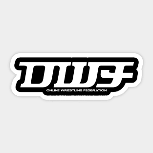 OWF White Text Logo Sticker